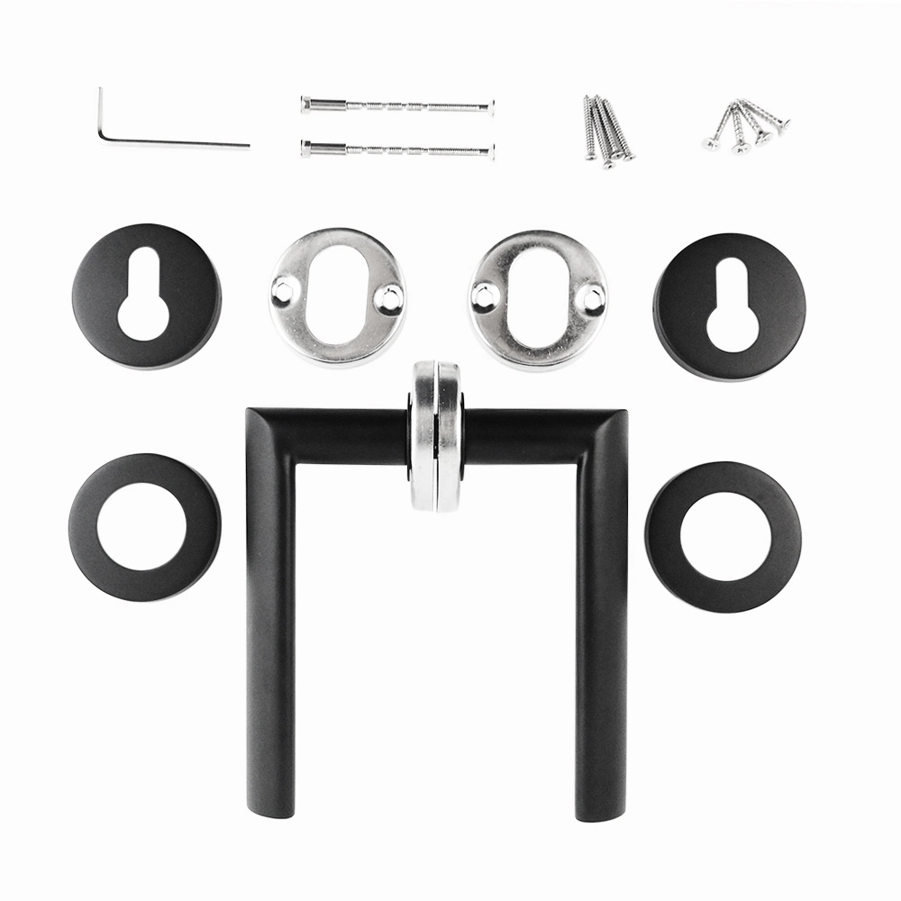 Wholesale Matte Black Modern Interior Door Lever Handle Set Door Handle