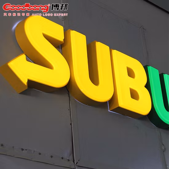 전면 조명 아크릴 광고 전자 표지판 조명 벽 3D LED 채널 후광 문자 표시